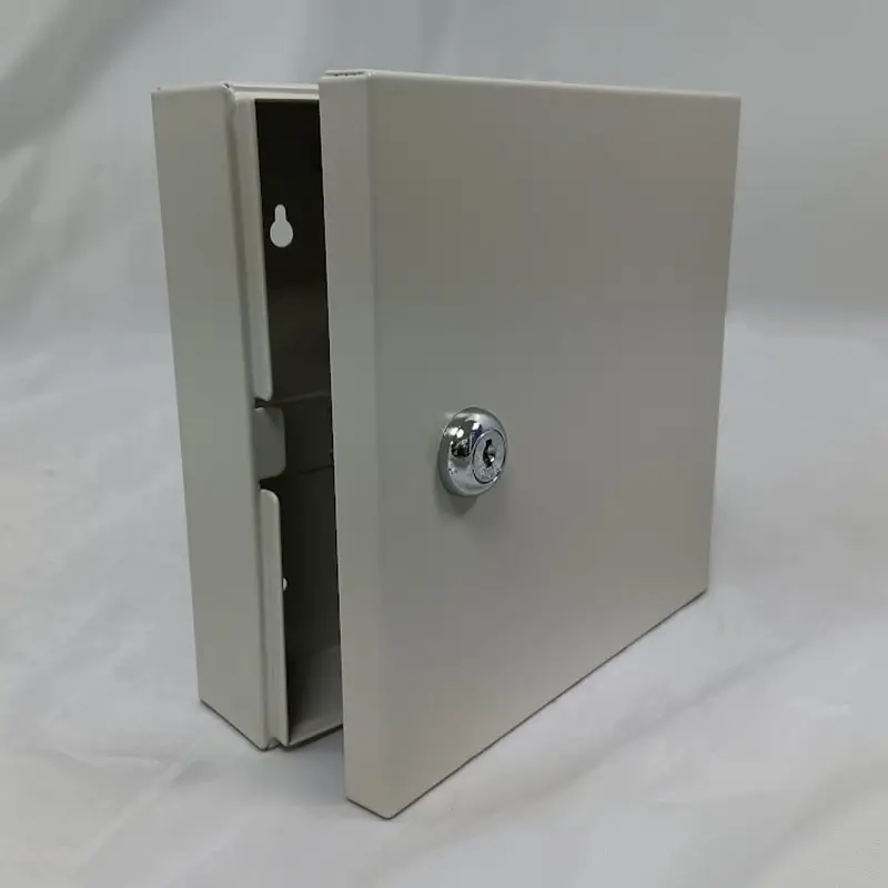 Lockable wall mount key cabinet square edges 12 keys