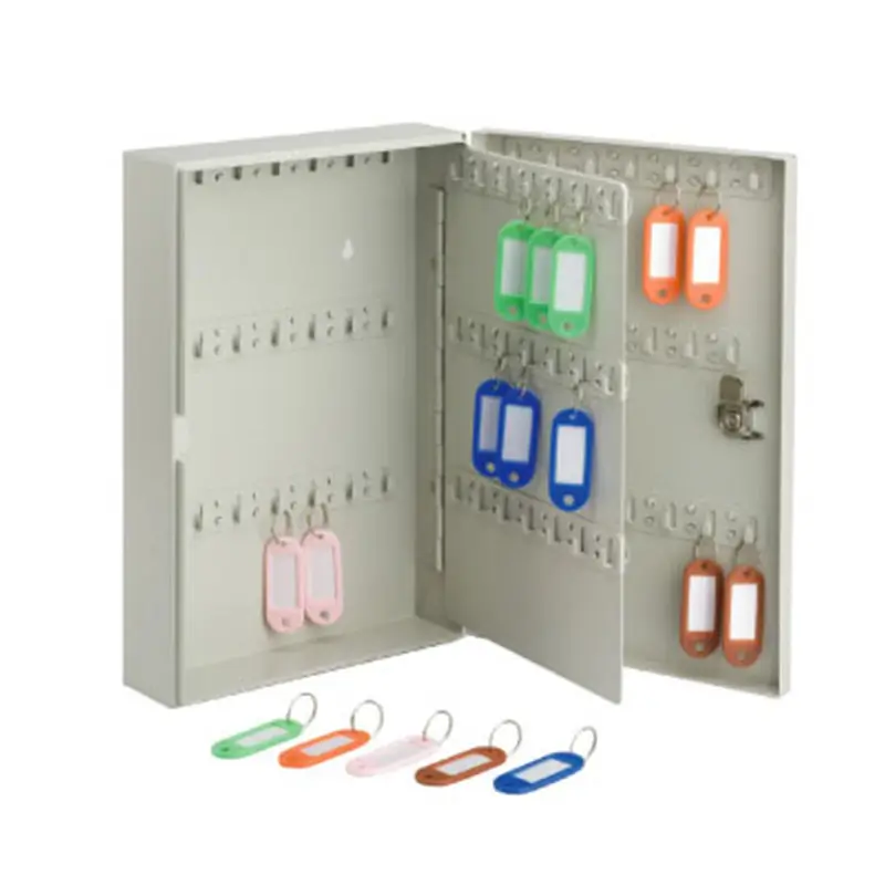 Lockable wall mount key cabinet square edges 80 keys